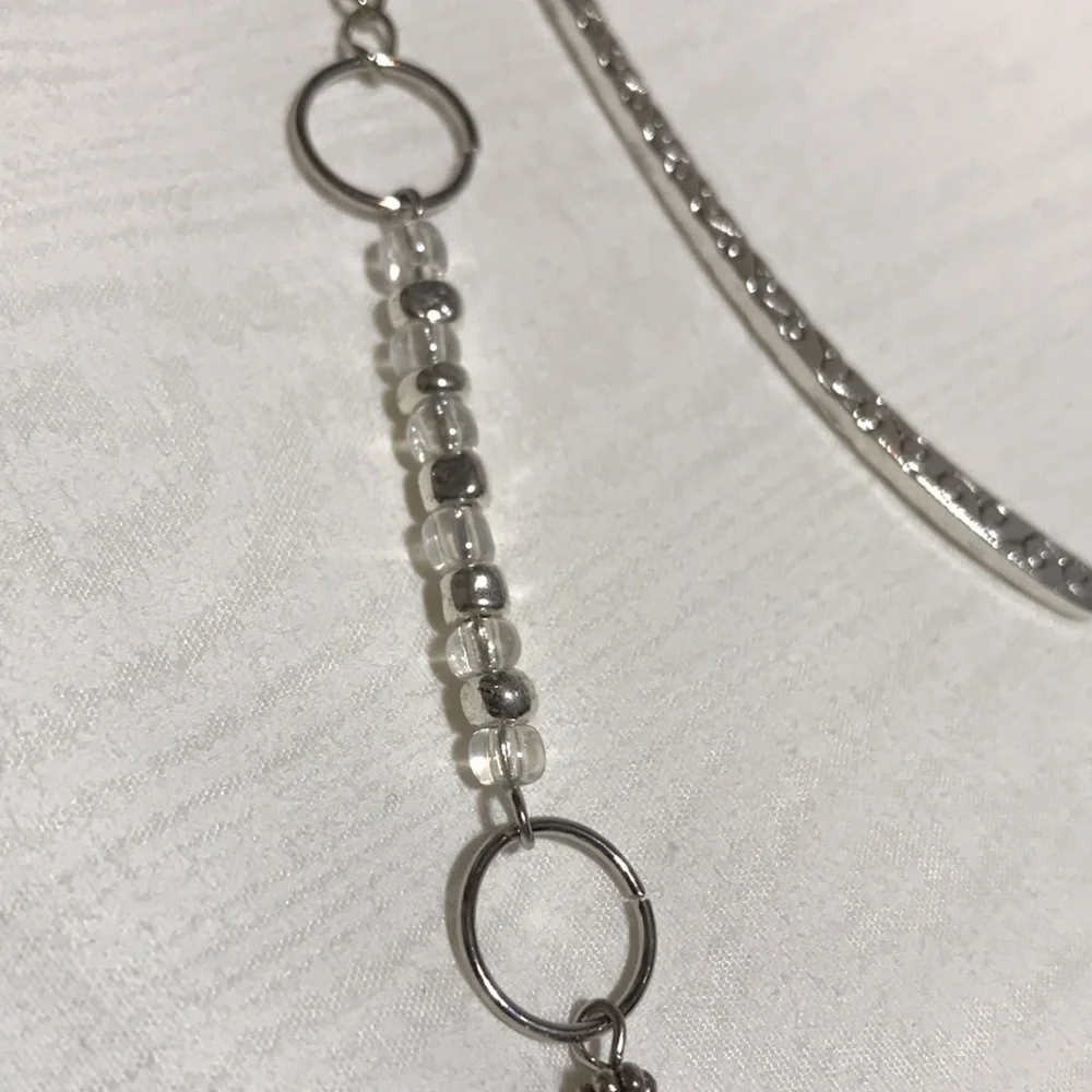 Metal Shepherd’s Hook Bkmk w/Chain, Glass Seed Beads, & 4-part Angel Bead Charm - Picture 5 of 12
